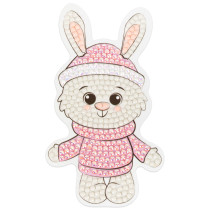 Кристальная ( алмазная) мозаика  " ФРЕЯ" ALVM- 091 магнит " Нарядная зайка" 6. 5 х 11 см